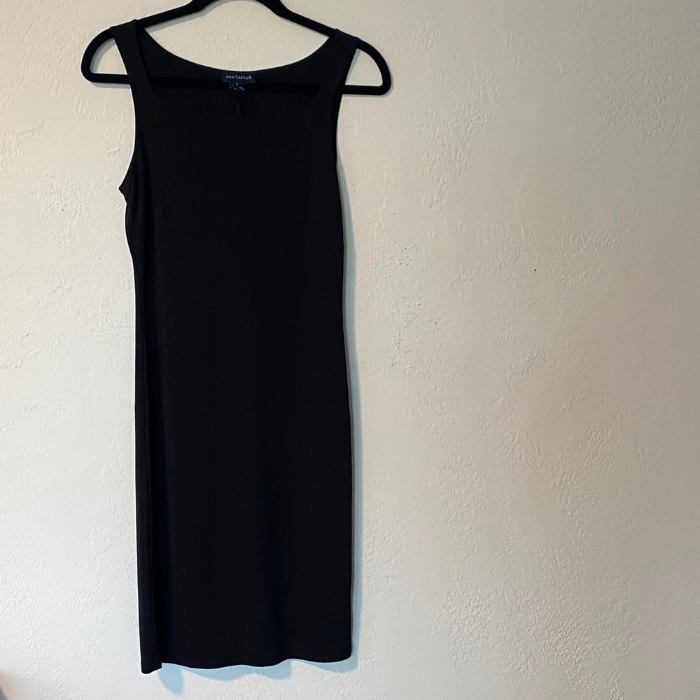 Ann Taylor Classic Black Midi Dress